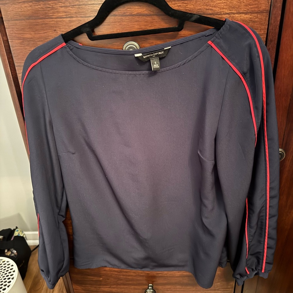 Banana Republic Navy Blue Blouse